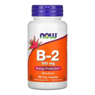 Vitamina B-2 100mg Now Foods Riboflavina 100 Cáps Importado