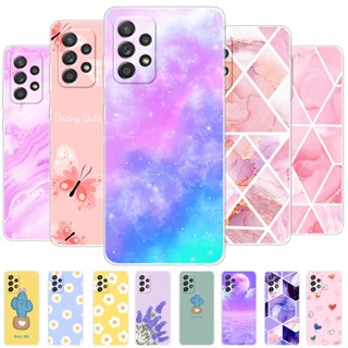 Samsung Galaxy A23 A 23 4G 5G Capa Protetora De Silicone Transparente Flor Macia Tampa Traseira Colorida Para A23 SM-A235F A236B 2022 Pára-Choques Telefone
