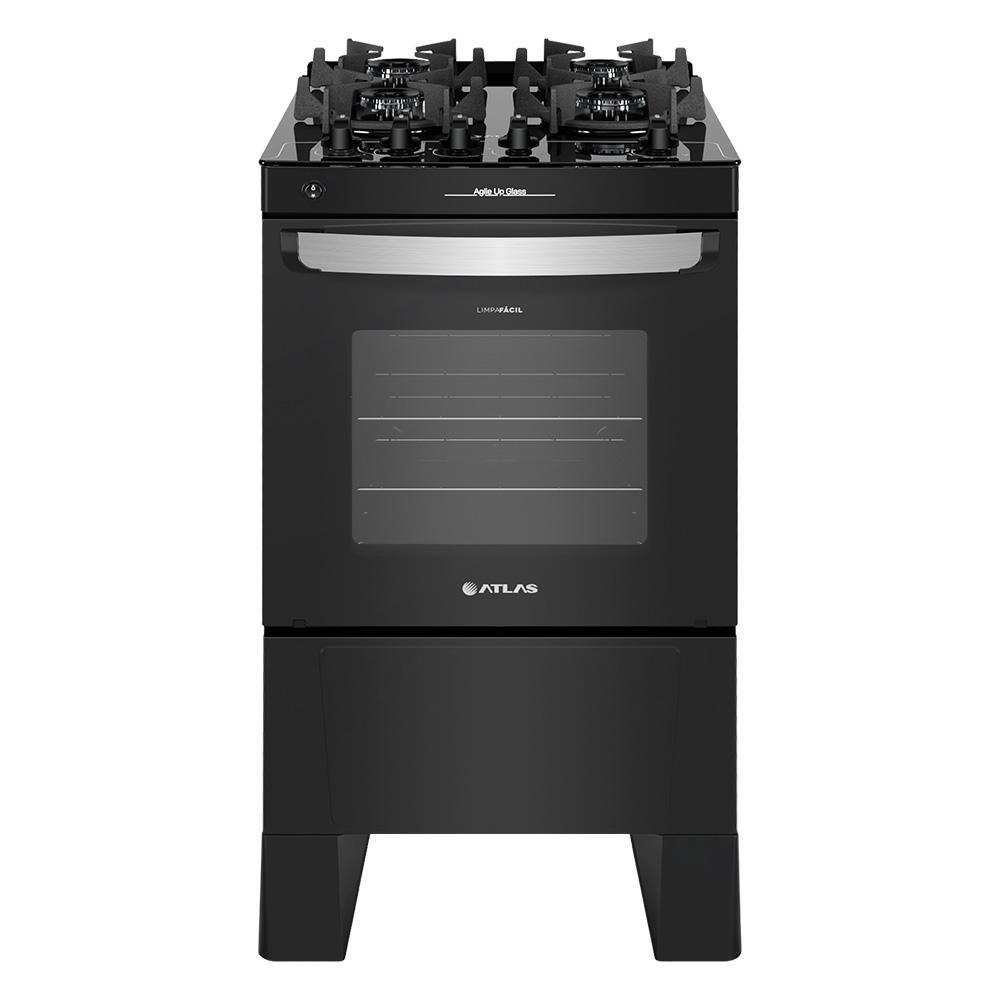 Fogão 4 Bocas Atlas Automático Agile Up Glass Preto em Oferta na Shopee