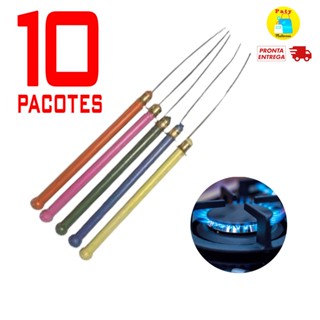 Kit 10 pacote Agulha desentupir limpar boca fogão ou chuveiro