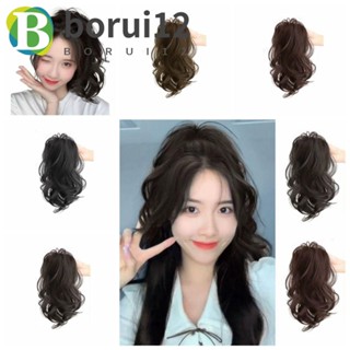 BORUIB Rabo De Pônei Ondulado Curto , Peça De Cabelo De Cauda Sintético Estilo Coreano , Fasion Curly False Hair Extensions Claw Clip Ponytail Daily