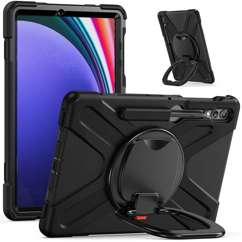 Samsung Estojo À Prova De Choque Samsung Galaxy Tab S9 FE+ 5G SM-X616 X610 X810 X816 X818 S8+ S7+ T730 T733 T735 T736 case Com Porta-Caneta S9 Plus cover