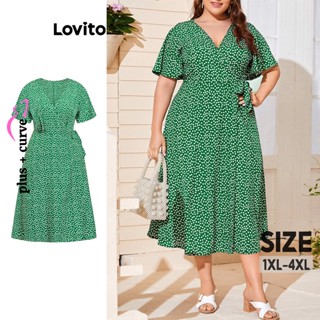 Lovito Vestido Boho De Bolinhas Para Mulheres LBL07040