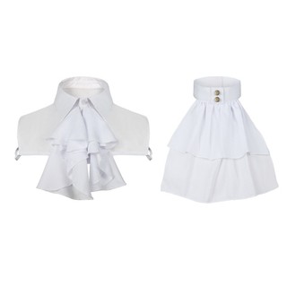 Colar Falso Vitoriano Colonial Jabot , Medieval Steampunk Com Babados
