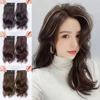 Peruca Extensões De Cabelo Encaracolado Water ripple Almofada Peça Fluffy , Invisíveis De Uma , Topo E Lados De