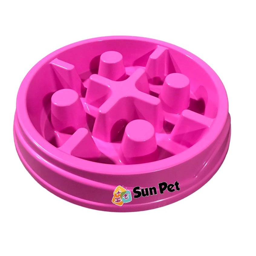 Comedouro Lento Educador Interativo Pet Cães PORTE MÉDIO Anti Obesidade Cachorro Guloso Four Plastic