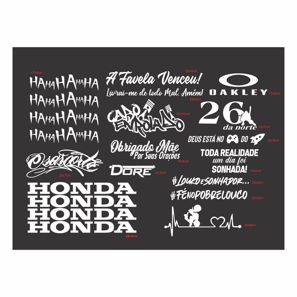 Adesivo Osascorte Honda Cabo Enrolado 26 da Norte Dore Haha