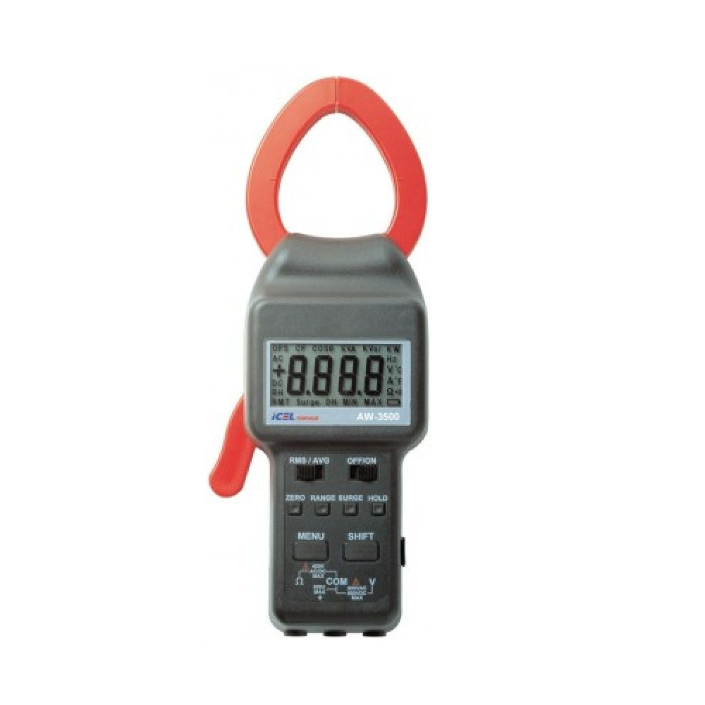 Alicate Wattimetro True-RMS 1000CA/CC Aw-3500 Icel