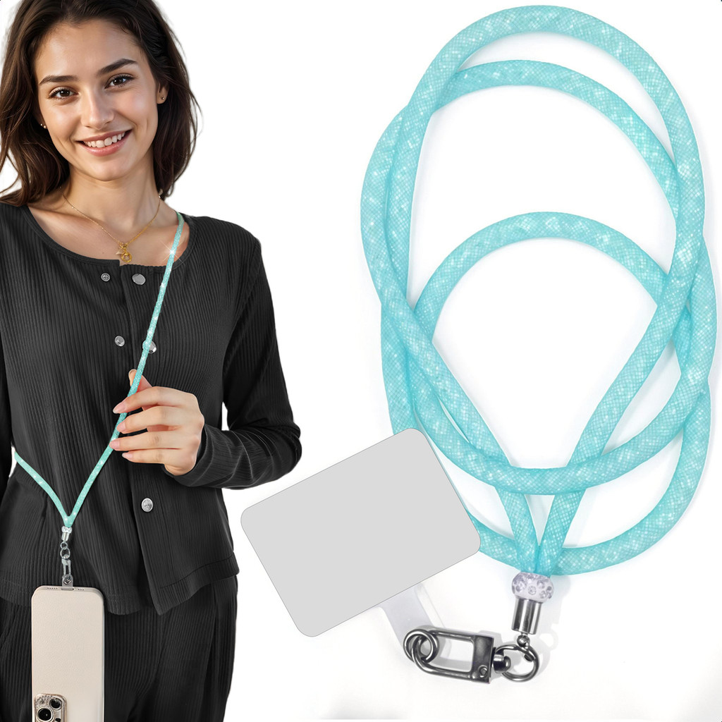 Cordão Alça Para Celular Smartphone Universal Pescoço Pulso Brilho Strass Anti Furto Perda
