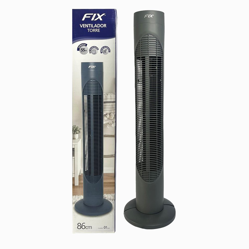 Ventilador de Torre portatil 3 Níveis Resistente silencioso de Velocidade - 127V