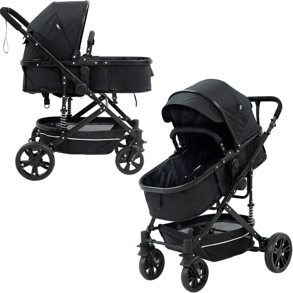 Carrinho de Bebe Passeio Reversível Moises 15Kg Dobravel Confortavel Ajustavel Capota Cesto Proteção