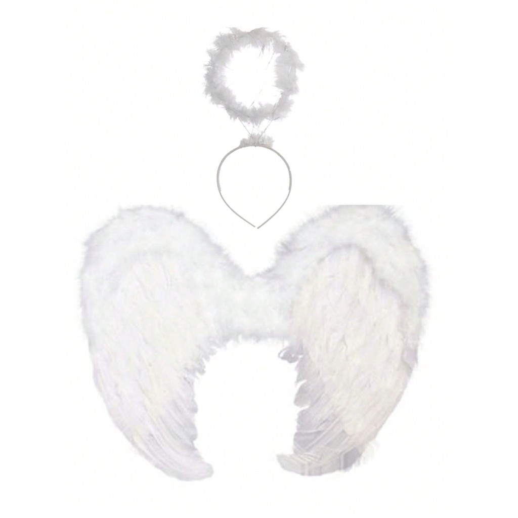 Kit Tiara E Asa De Anjo adulto infantil Festa Fantasia Carnaval Halloween Cosplay
