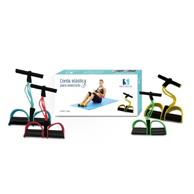 Extensor 4 Elásticos Exercícios Academia Ginástica Tensão Forte Faixa Elástica de Resistência com Corda para Puxar
