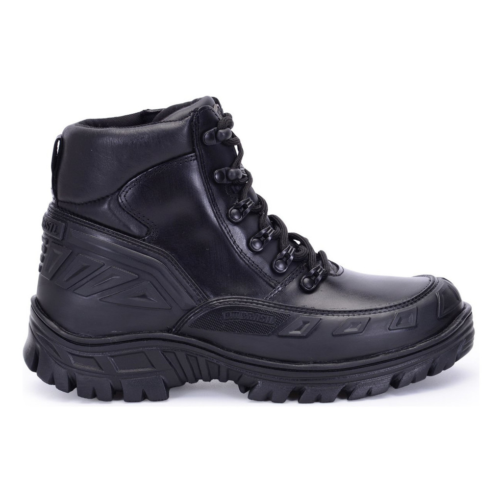 Coturno Militar Tático Preto Bota Borzeguim Extreme Bm Brasil 5185 Resistente