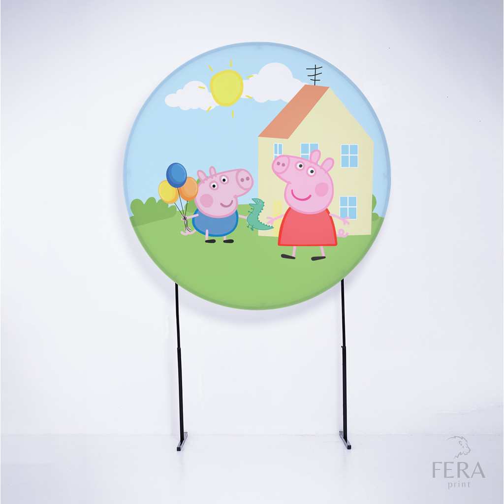 Painel Decorativo para Festa 1,80x1,80 metros Vesti Fácil com Elástico Peppa Pig - Fera Print