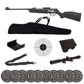 Carabina de Pressão Jade Mais Nitro 5.5mm CBC+Luneta+Chumbos+Bandoleira+Capa+Alvo+Porta Chumbo em Oferta na Shopee