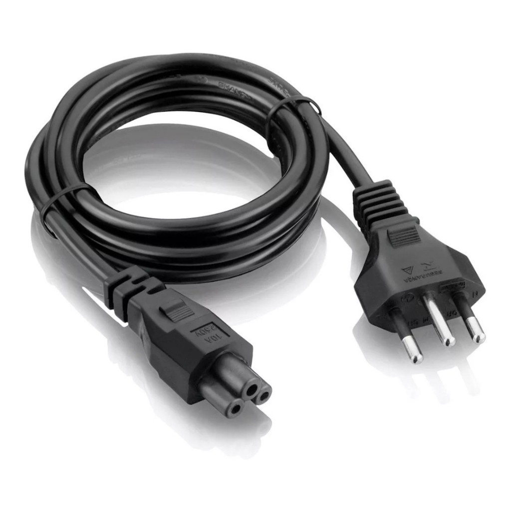 Cabo De Força Tripolar para Tv LG Samsung Fonte De Notebook
