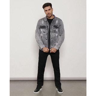 Calça Sarja Masculina Com Bolsos Preta