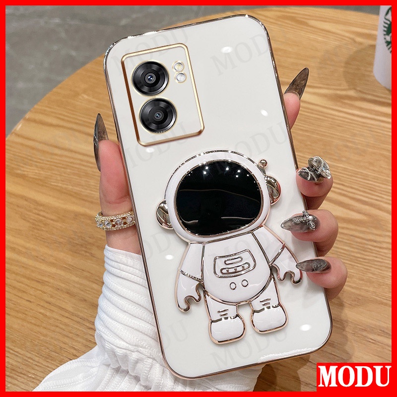 MODU Caixa De Luxo Para OPPO A57 A77 2022 5G Realme C67 C55 C53 C51 C35 Nota 50 5GRealme Narzo 50 5G K10 5G Macaron Color Com Suporte De Astronauta De Alta Qualidade