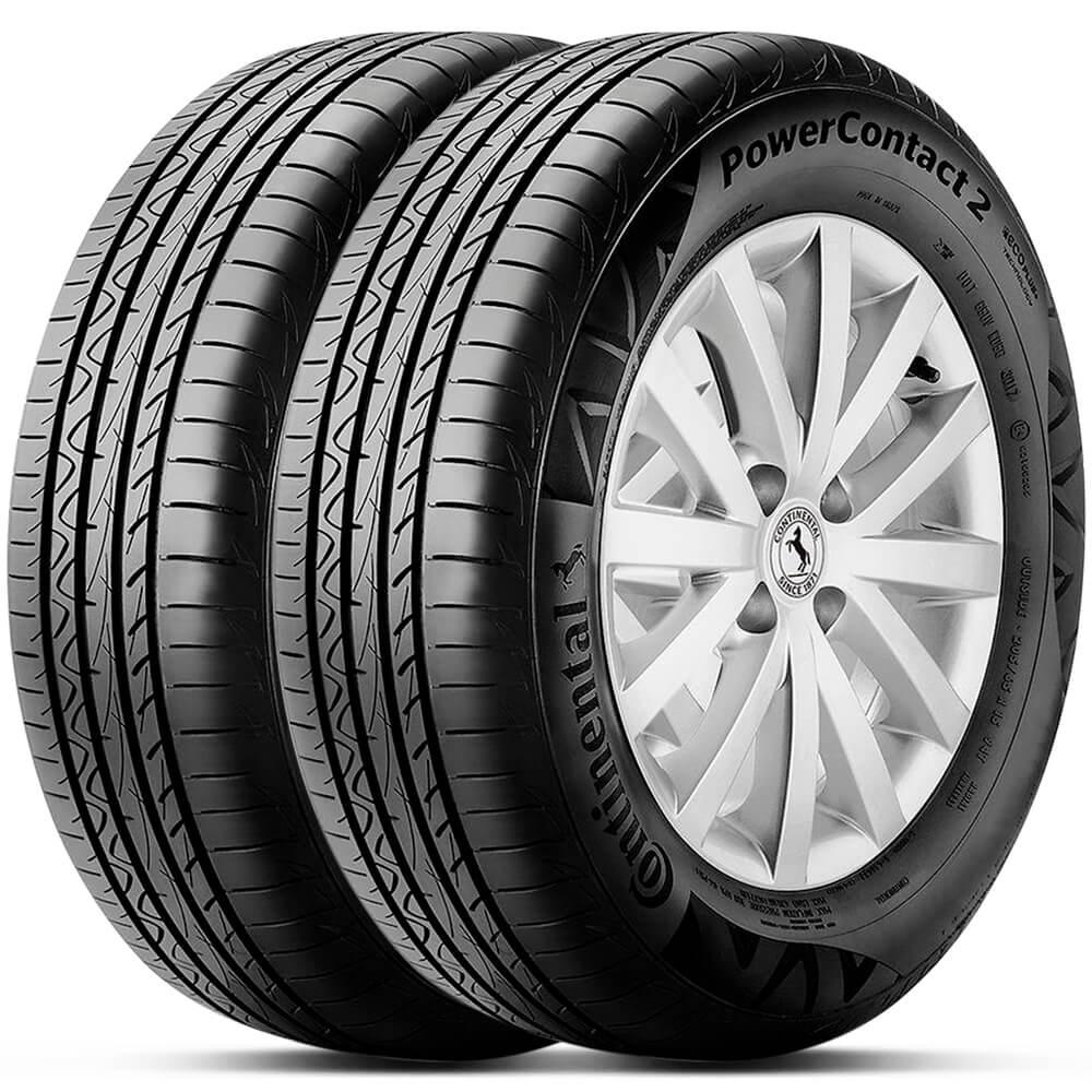 Kit 2 Pneu Continental Aro 16 205/60r16 92h Powercontact 2 em Oferta na Shopee
