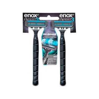 Aparelho De Barbear Enox Expert 3 Lâminas C/2Un em Oferta na Shopee