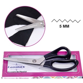 Tesoura De Picotar Lanmax Corte Zig Zag Profissional Papel Eva Tecido em Oferta na Shopee