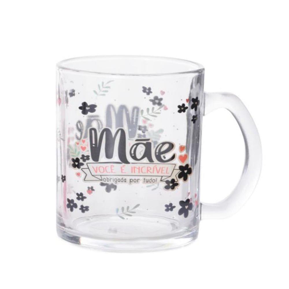 Caneca Presente Dia das Mães Vidro 320ml Modelo 1 - Wincy