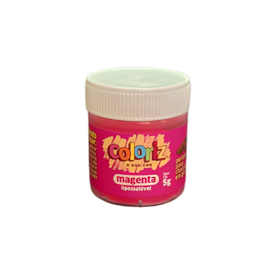 Corante em Pó Lipossolúvel Magenta - 5g  - 1 unidade - Coloriz - Rizzo - Food & Beverages