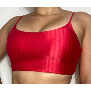 Top Fitness Duplo  Alça Fina Com Bojo  Poliamida 3D