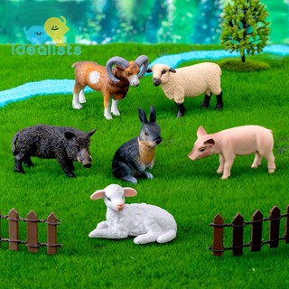 Idealistas 1Pc Simulação Mini Animais Selvagens Bonitos Boneca De Ovelha De Vaca Figura Coleção Infantil De Brinquedos Modelo Nice