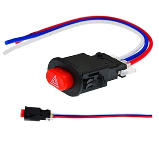 Botão Interruptor Auxiliar 3 Fios Pisca Alerta Moto Carro Universal