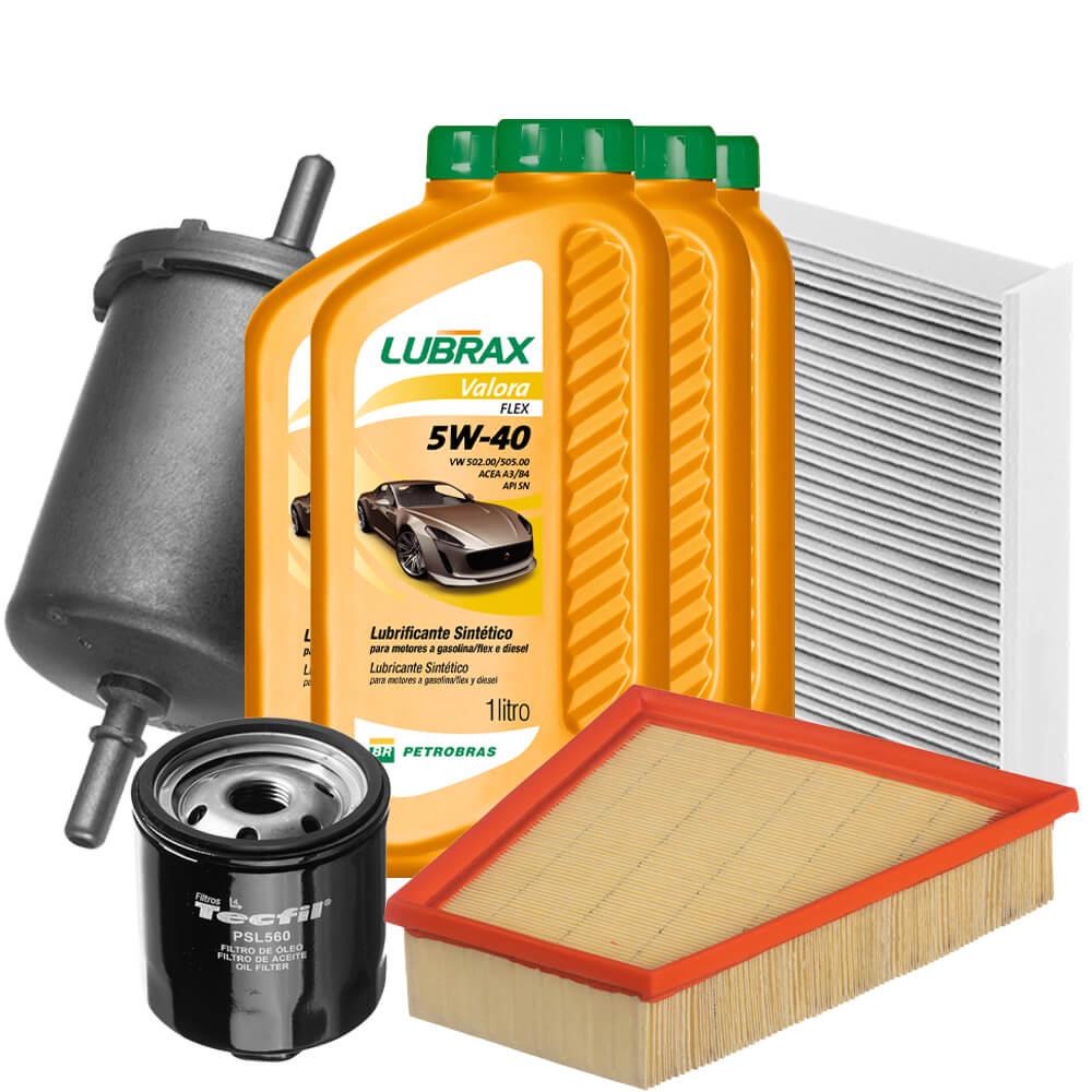 Kit Revisão Óleo 5W40 Lubrax Valora Flex + Filtros Tecfil Saveiro 1.6 8V Flex 2008 a 2014 em Oferta na Shopee