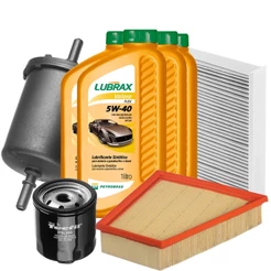 Kit Revisão Óleo 5W40 Lubrax Valora Flex + Filtros Tecfil Saveiro 1.6 8V Flex 2008 a 2014