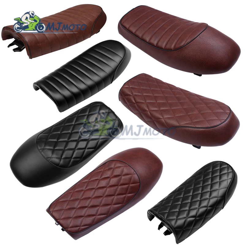 Motocicleta Universal Retro Cafe Racer Cushion Vintage Assento De Sela Confortável