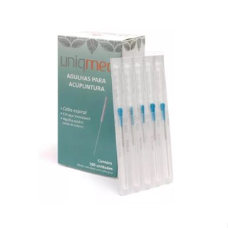 Agulha Para Acupuntura 25x30 (0,25mmx30mm) Cx C/ 100 Unidades - Uniqmed