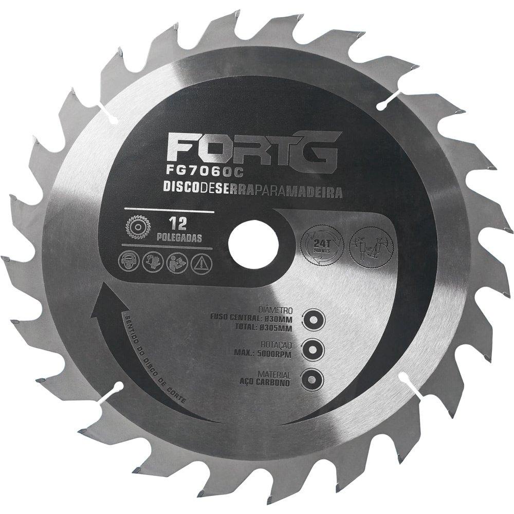 Disco de Serra para Madeira em Aço Carbono 12 Polegadas 305x30mm - FortG em Oferta na Shopee