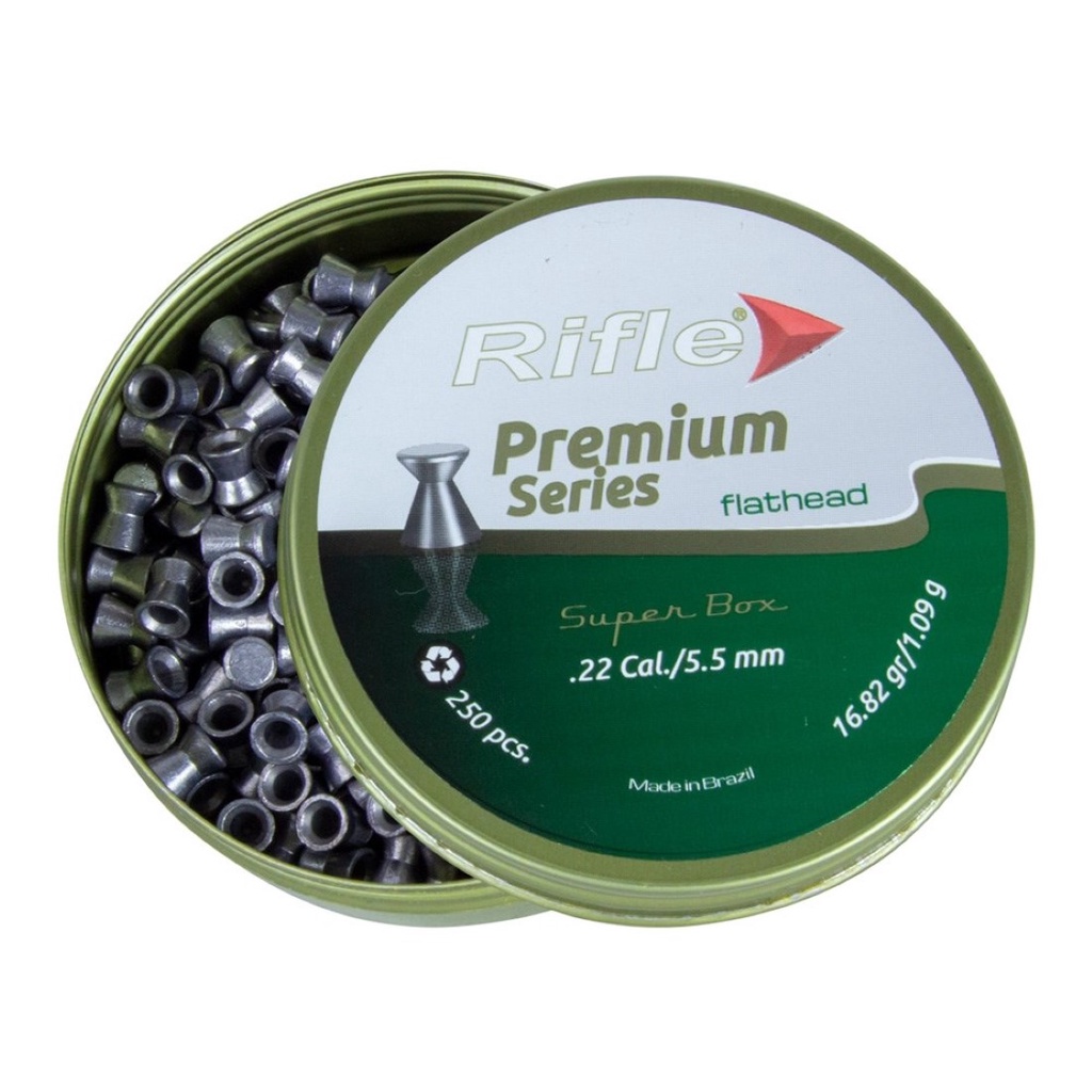 Chumbinho Rifle Flat Head 5.5mm 250un. em Oferta na Shopee