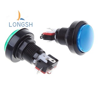 [LongSH] 1pcs Botão De Pressão De 45mm Arcade Led Micro Switch 12V Conjunto De Botões De Alimentação Verde/Amarelo/Vermelho/Branco/Azul Novo