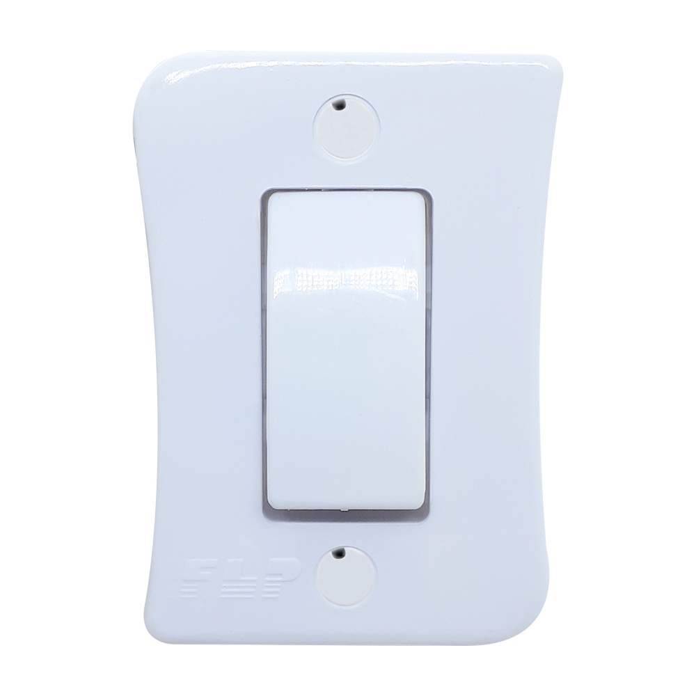 Kit 10 Interruptor Simples 1 Tecla Sobrepor Externo Com Espelho Branco Linha Viena Bivolt 127v 250v