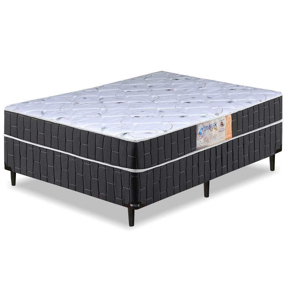 Imagem Cama Box Casal Conjugado Granada Umaflex Preto/branco Flor
