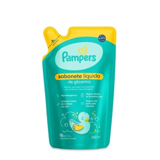 Pampers Refil Sabonete Líquido de Glicerina 350ml em Oferta na Shopee