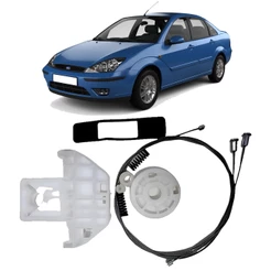 Kit Reparo Máquina Vidro Elétrico Traseira Focus 4 Portas 2000 a 2008 Esquerda Com Roldana
