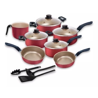 Conjunto de Panelas 10 Peças Antiaderente - CEREJA