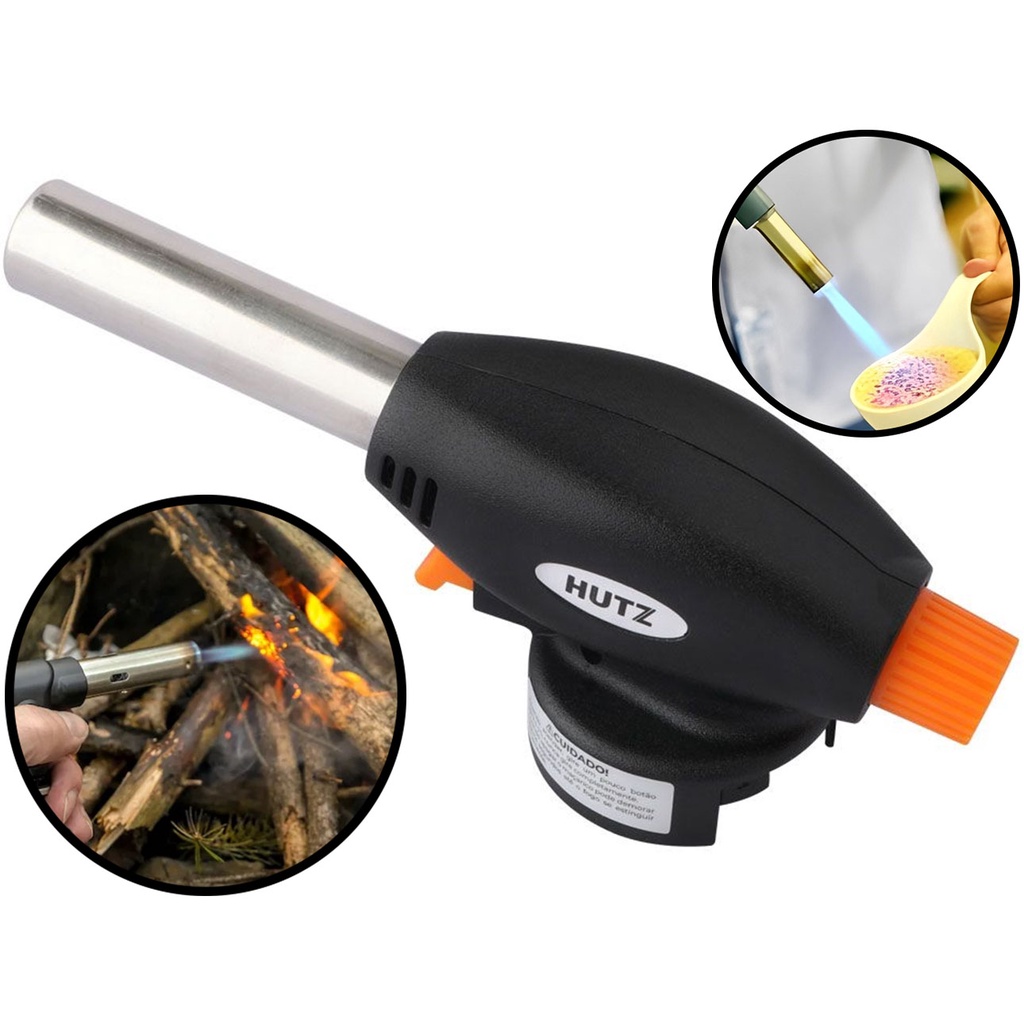 Maçarico Multiuso Portátil Manual Com Regulagem P/ Culinária Artesanato Reparos - Home & Living