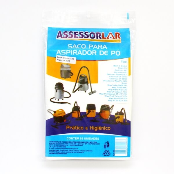 Saco Descartável Para Aspirador De Pó MODELO PROSDÓCIMO WAP PET AIOL Antigo