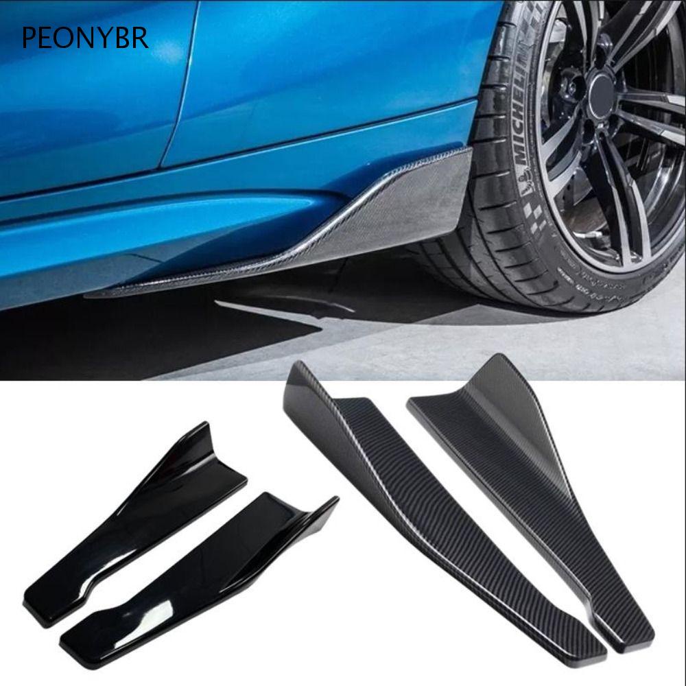 PEONYHOME Barras De Para-Choque De Saia Lateral De Carro , Extensões De Fibra De Carbono , Spoiler Traseiro , Difusor em Oferta na Shopee