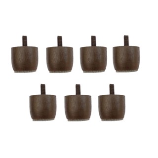 Kit 7 Mini Pés Marrom 3 cm De Altura Para Cama Box Baú Casal Madeira Maciça em Oferta na Shopee