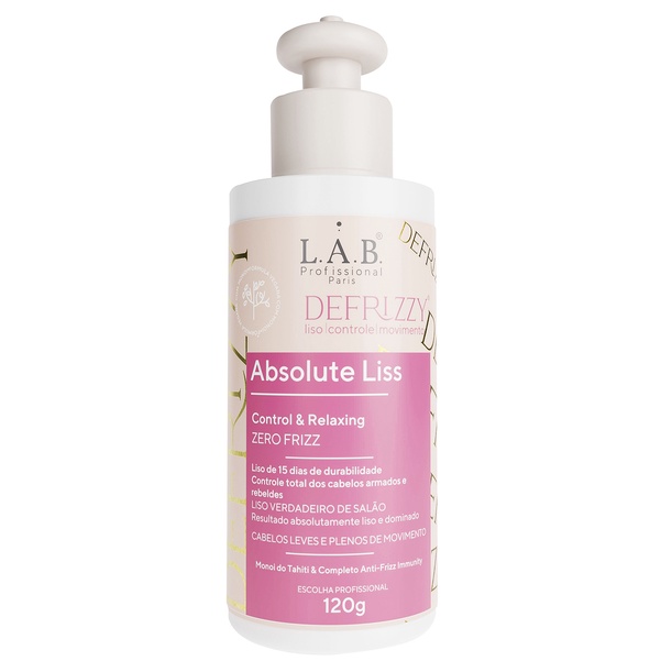 Máscara liso de salão Defrizzy Zero Frizz Absolute Liss 120g