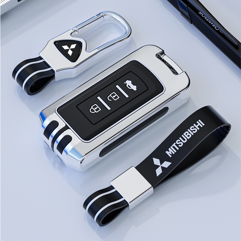 Para mitsubishi Chaveiro De Carro Couro Triton Lancer 2023 Xpander ASX Mirage Atraente Outlander Pajero Acessórios key fob