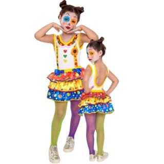 Fantasia Infantil Body Palhaça Palhacinha Menina Circo Festas Aniversário Carnaval em Oferta na Shopee